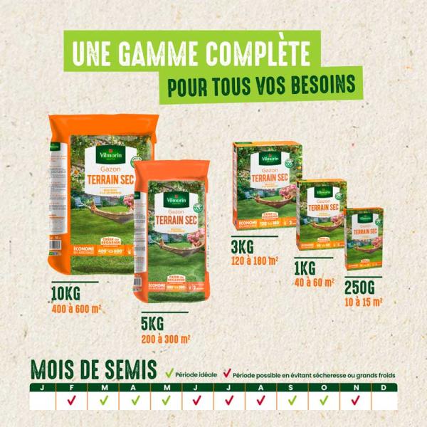 Terrain Sec - Gazon Terrain Sec - 250 g - image